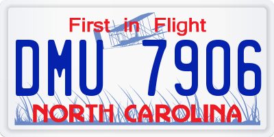 NC license plate DMU7906