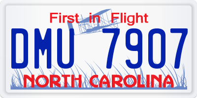 NC license plate DMU7907