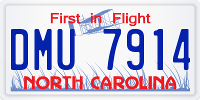 NC license plate DMU7914