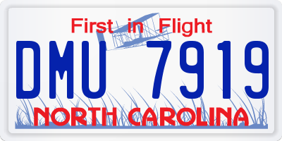 NC license plate DMU7919