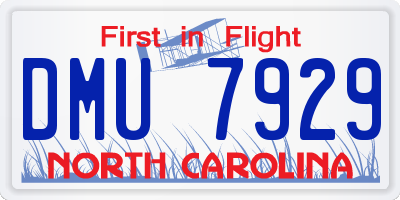NC license plate DMU7929
