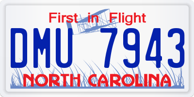 NC license plate DMU7943