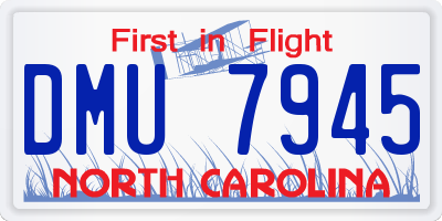 NC license plate DMU7945