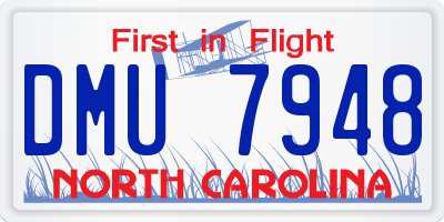 NC license plate DMU7948