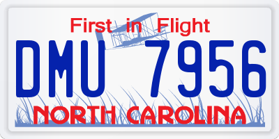 NC license plate DMU7956