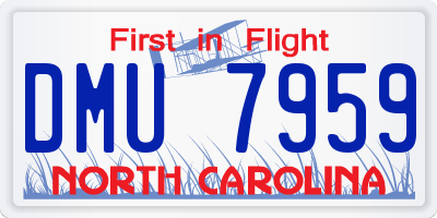 NC license plate DMU7959