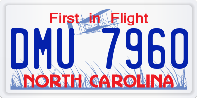 NC license plate DMU7960