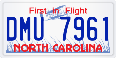 NC license plate DMU7961
