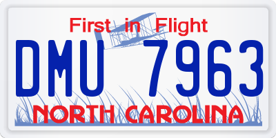 NC license plate DMU7963