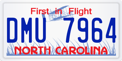 NC license plate DMU7964