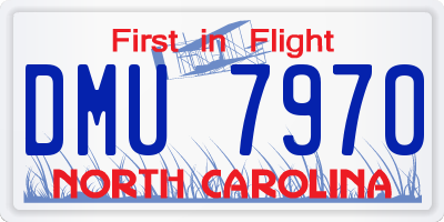 NC license plate DMU7970