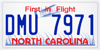 NC license plate DMU7971