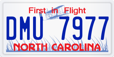 NC license plate DMU7977