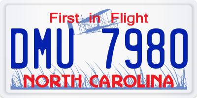 NC license plate DMU7980