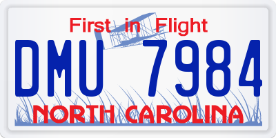NC license plate DMU7984