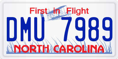 NC license plate DMU7989