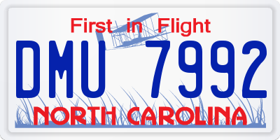 NC license plate DMU7992