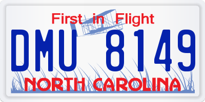 NC license plate DMU8149