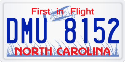NC license plate DMU8152