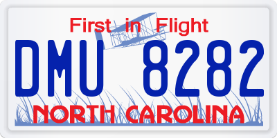 NC license plate DMU8282