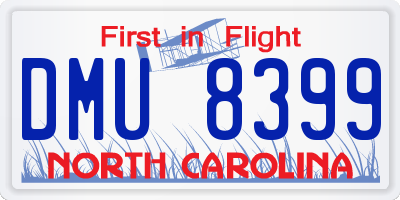 NC license plate DMU8399