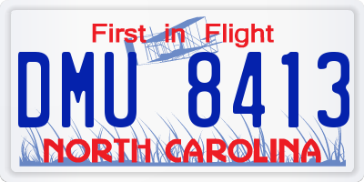 NC license plate DMU8413
