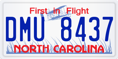 NC license plate DMU8437