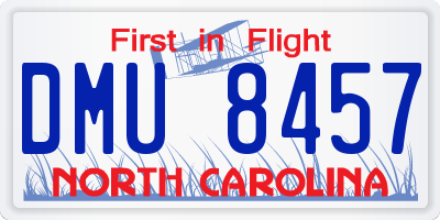 NC license plate DMU8457