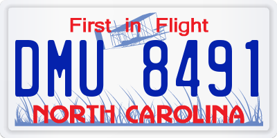 NC license plate DMU8491