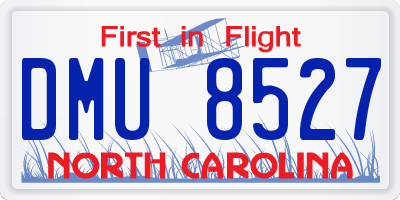 NC license plate DMU8527