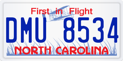 NC license plate DMU8534