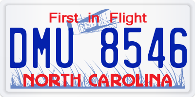 NC license plate DMU8546