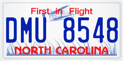 NC license plate DMU8548