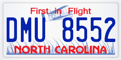 NC license plate DMU8552