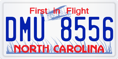 NC license plate DMU8556