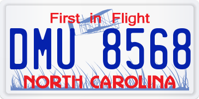 NC license plate DMU8568