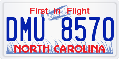NC license plate DMU8570