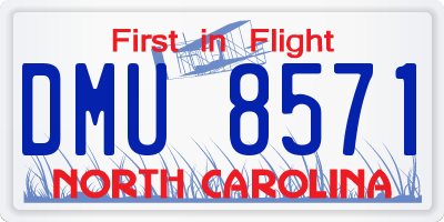 NC license plate DMU8571