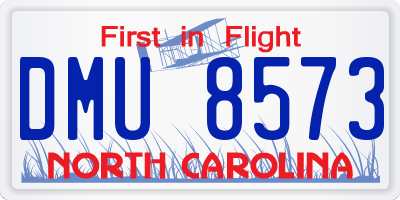 NC license plate DMU8573