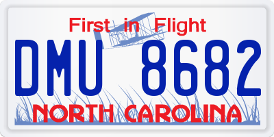 NC license plate DMU8682