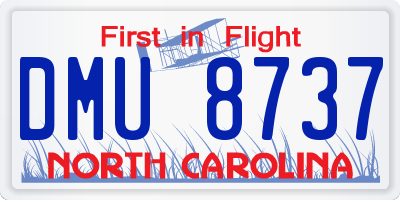 NC license plate DMU8737