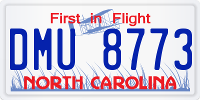 NC license plate DMU8773