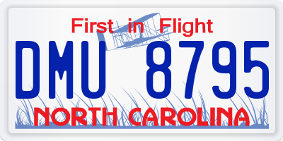 NC license plate DMU8795