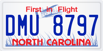 NC license plate DMU8797