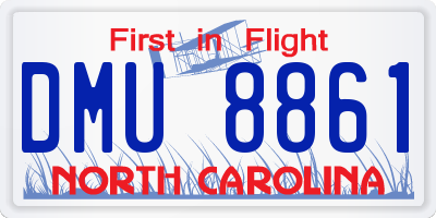 NC license plate DMU8861
