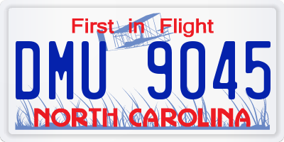 NC license plate DMU9045