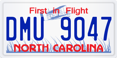 NC license plate DMU9047