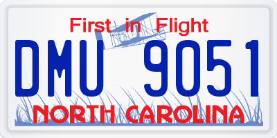 NC license plate DMU9051