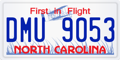 NC license plate DMU9053