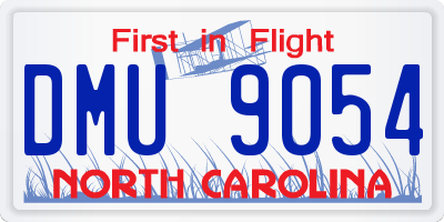 NC license plate DMU9054